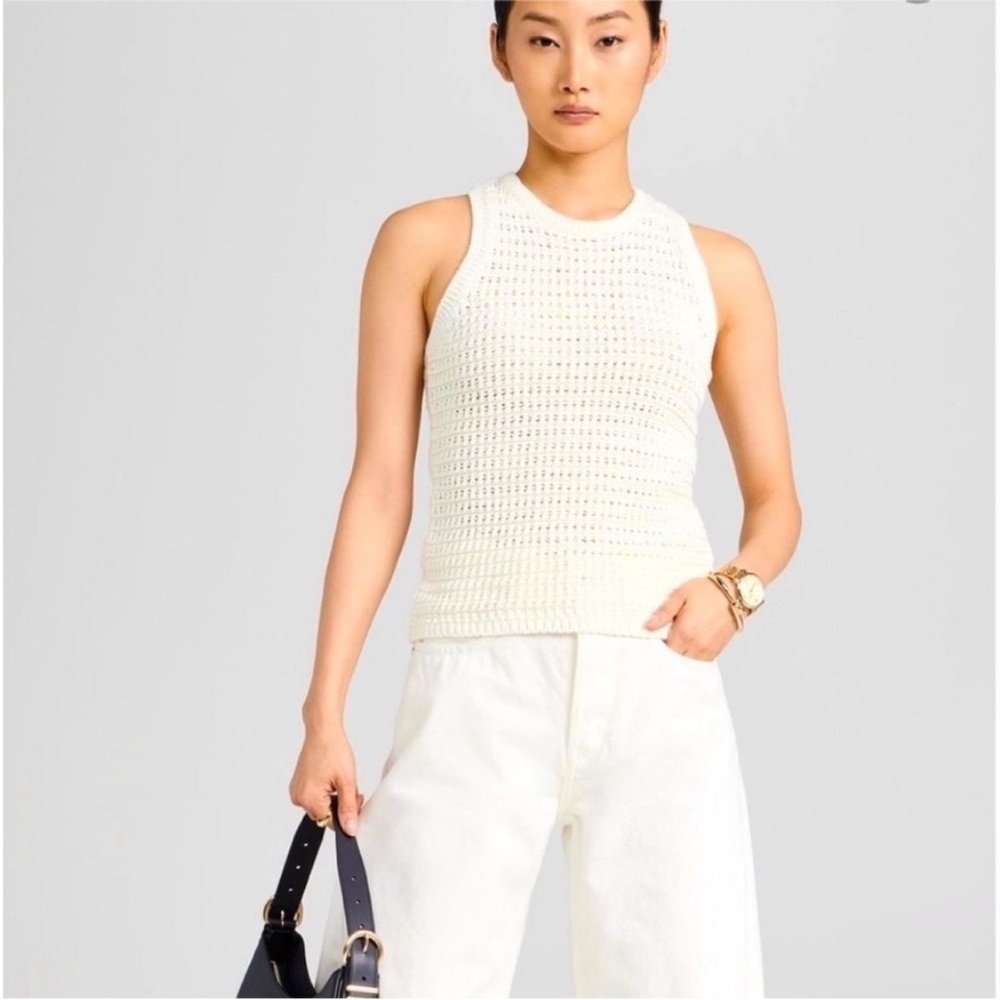 Madewell Cream Knit Sleeveless Tank
